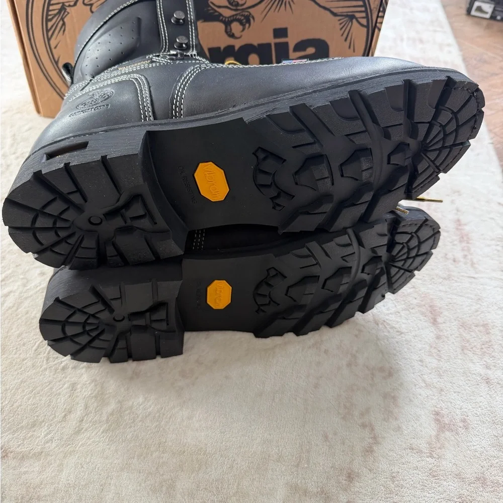 Georgia Boot Men’s Black Work Boot - Waterproof, Vibram Sole